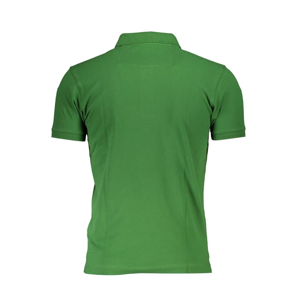 La Martina Green Cotton Men Polo Shirt