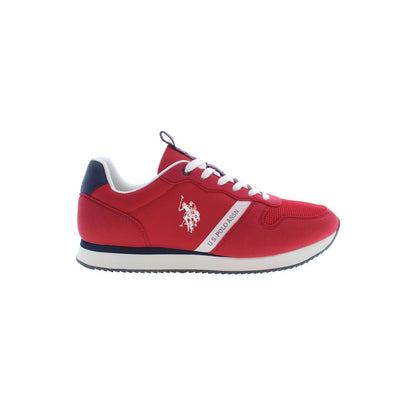 U.S. POLO ASSN. Chic Pink Lace-Up Sneakers with Contrasting Accents