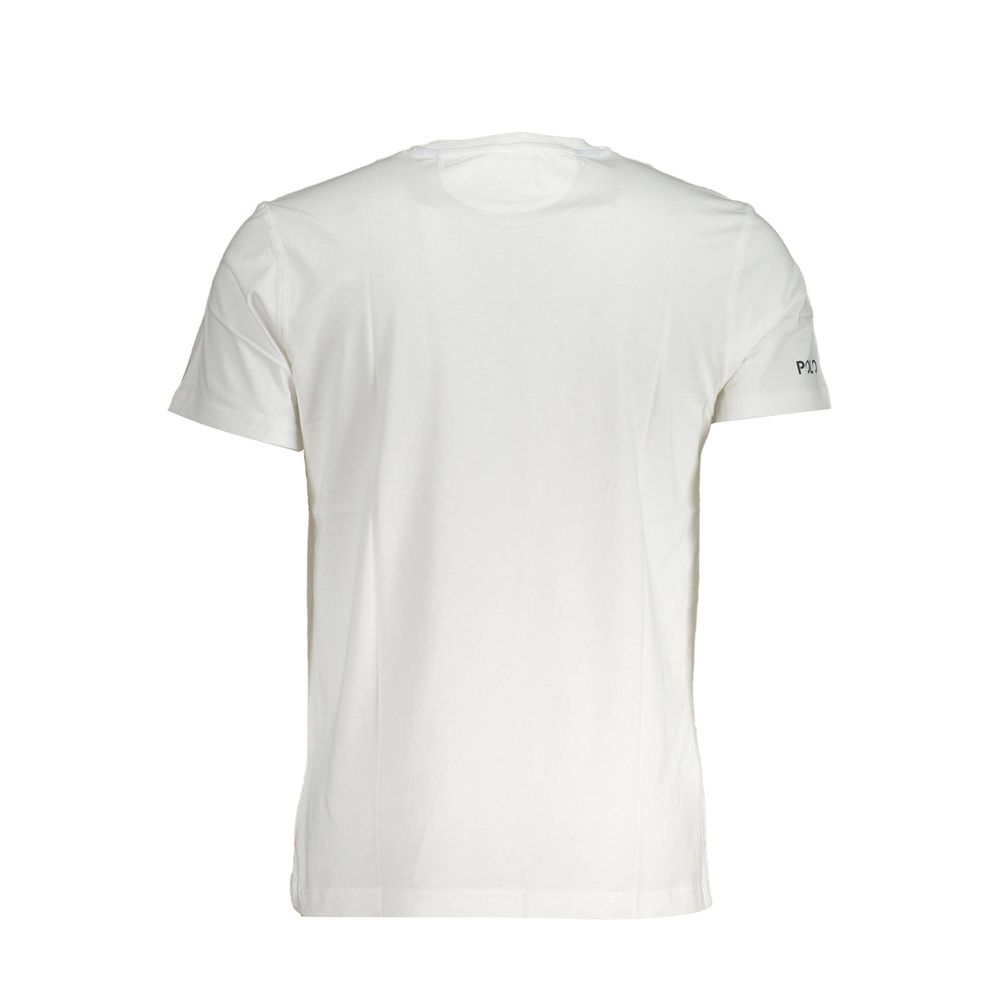 La Martina Elegant White Embroidered Tee