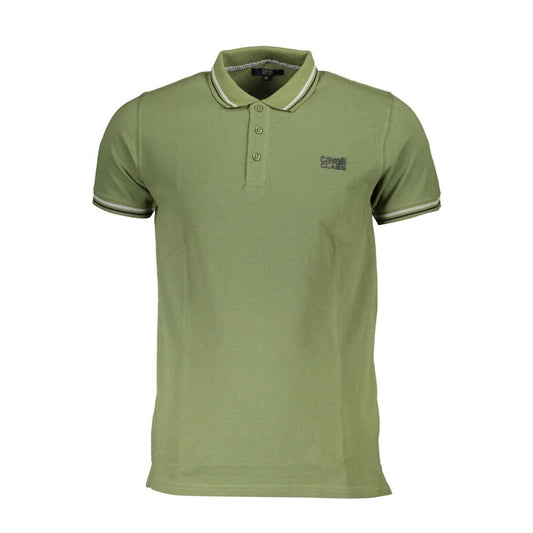 Cavalli Class Green Cotton Polo Shirt - PANTERA STORES