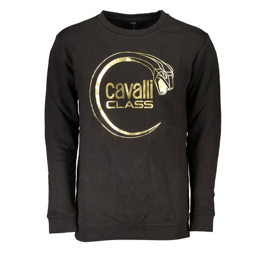 Cavalli Class Black Cotton Sweater - PANTERA STORES