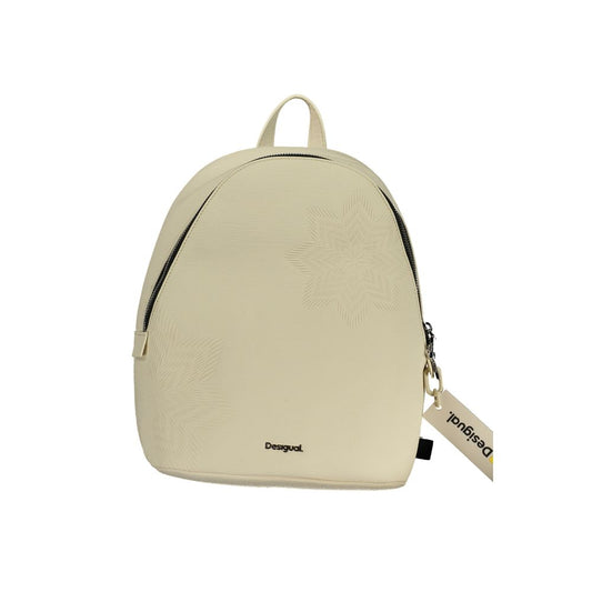 Desigual Chic White Contrast Detail Backpack