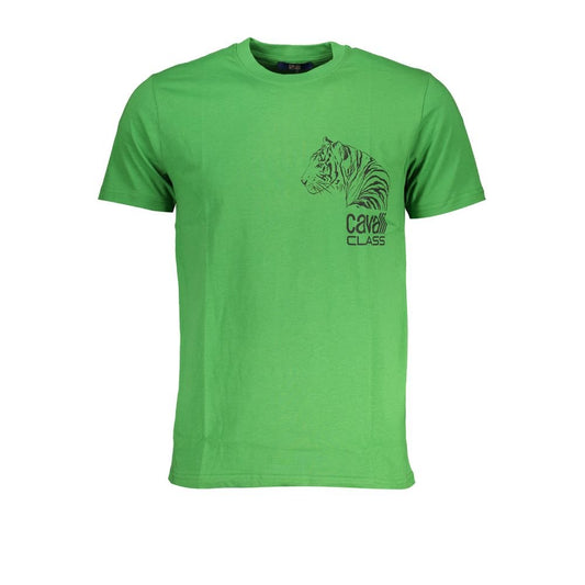 Cavalli Class Green Cotton T-Shirt - PANTERA STORES