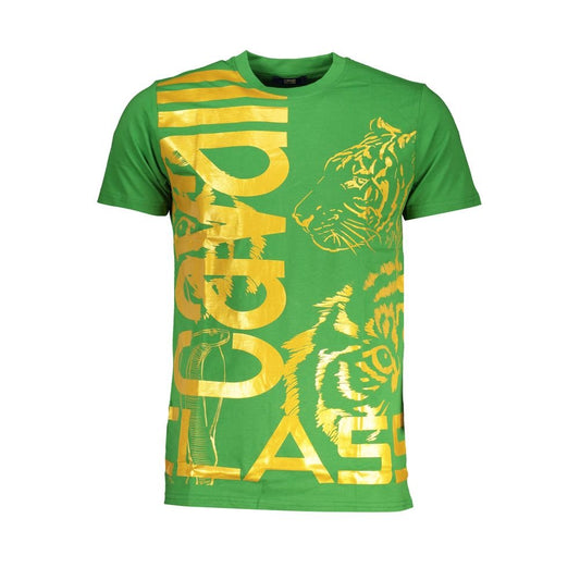 Cavalli Class Green Cotton T-Shirt - PANTERA STORES