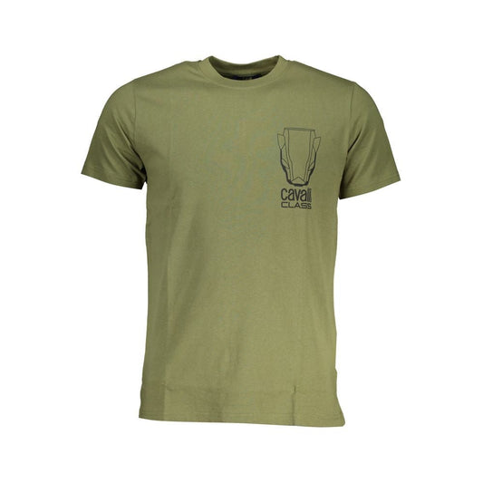 Cavalli Class Green Cotton T-Shirt - PANTERA STORES