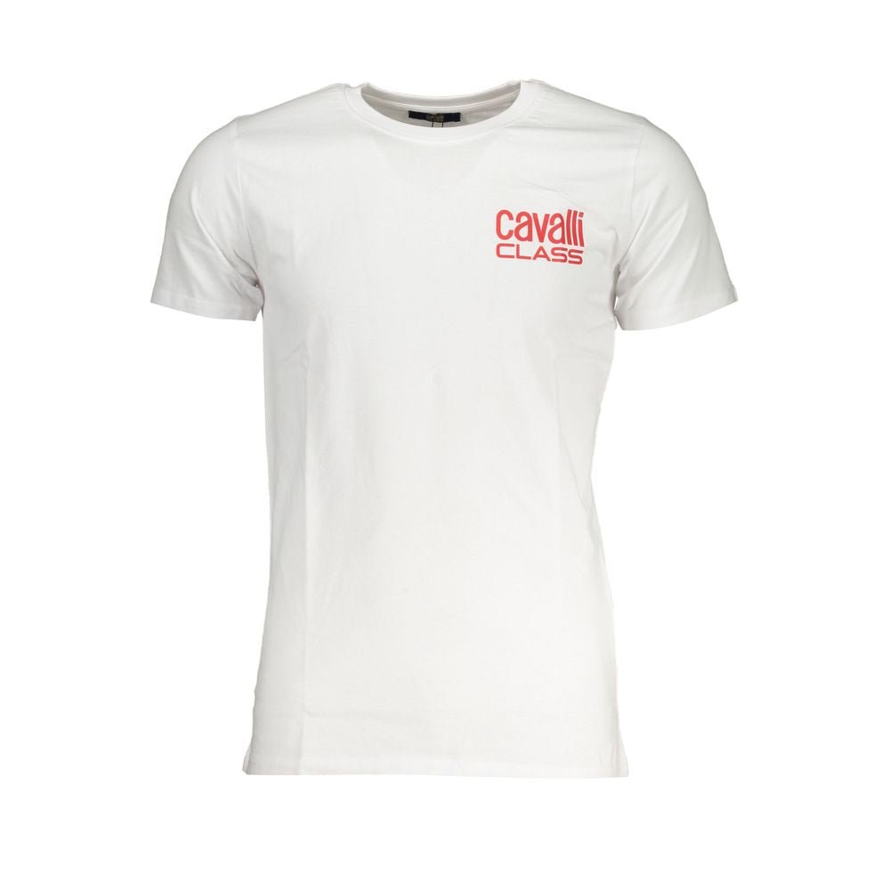 Cavalli Class White Cotton T-Shirt