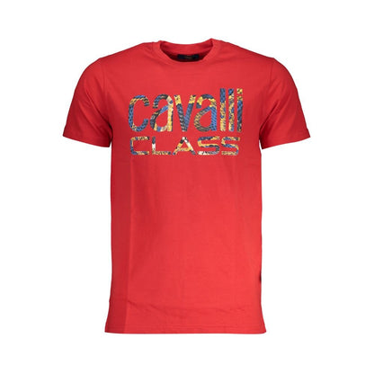 Cavalli Class Red Cotton T-Shirt