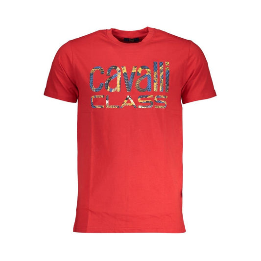 Cavalli Class Red Cotton T-Shirt - PANTERA STORES