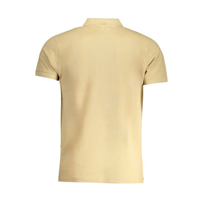 Cavalli Class Beige Cotton Polo Shirt