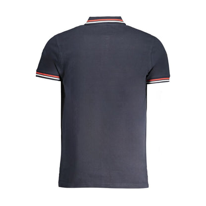 Cavalli Class Blue Cotton Polo Shirt