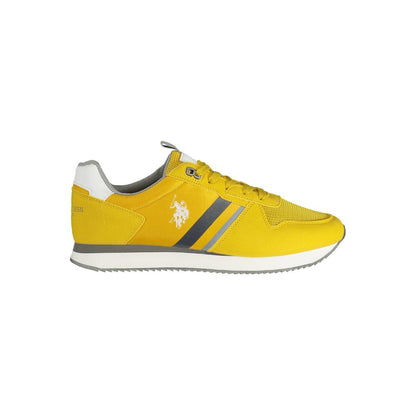 U.S. POLO ASSN. Radiant Yellow Sports Sneakers with Contrasting Details