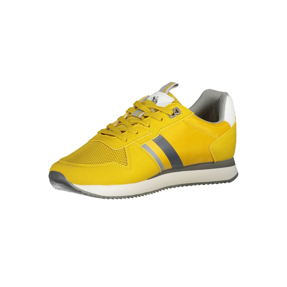 U.S. POLO ASSN. Radiant Yellow Sports Sneakers with Contrasting Details