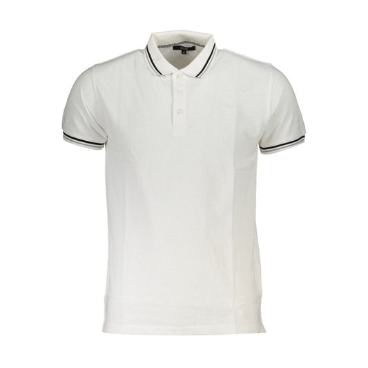 Cavalli Class White Cotton Polo Shirt - PANTERA STORES