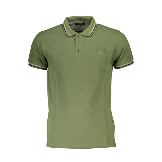 Cavalli Class Green Cotton Polo Shirt - PANTERA STORES