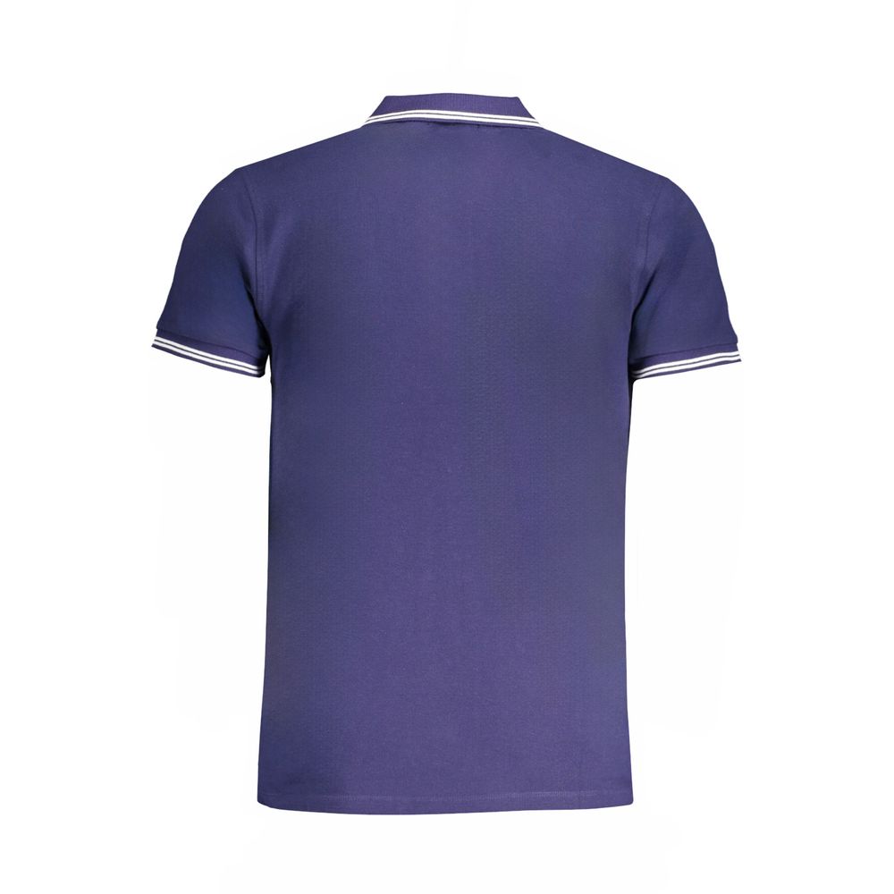 Cavalli Class Blue Cotton Polo Shirt