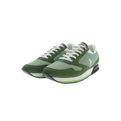 U.S. POLO ASSN. Sleek Green Sneakers with Iconic Logo Accents