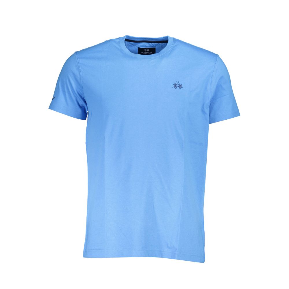 La Martina Elegant Light Blue Embroidered Tee