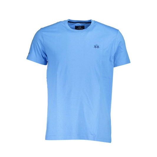 La Martina Elegant Light Blue Embroidered Tee