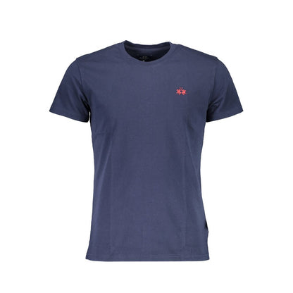 La Martina Chic Blue Embroidered Logo Tee - Regular Fit