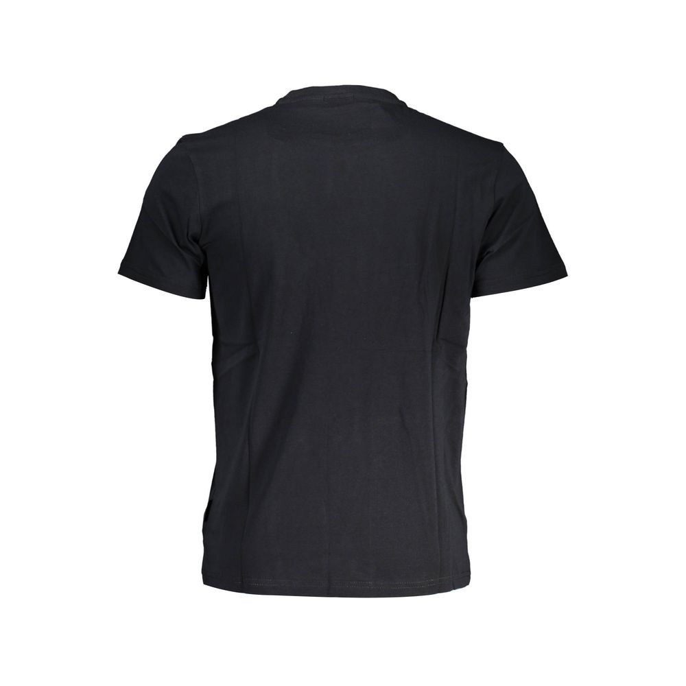 Napapijri Elegant Embroidered Black Cotton Tee