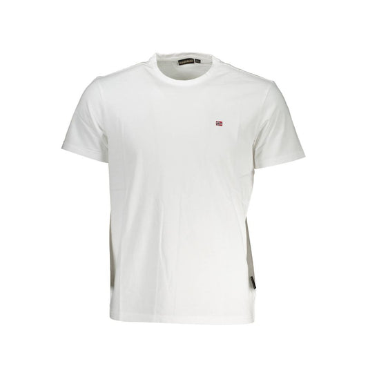 Napapijri Elegant Embroidered White Tee for Men