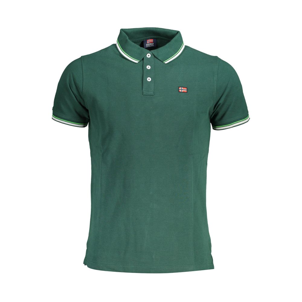 Norway 1963 Green Cotton Men Polo Shirt