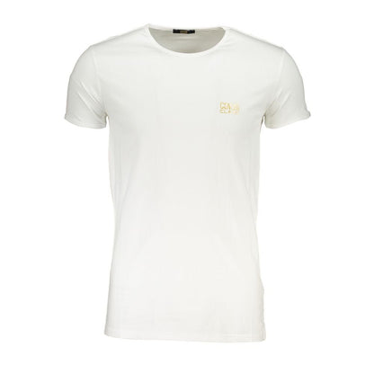 Cavalli Class White Cotton T-Shirt