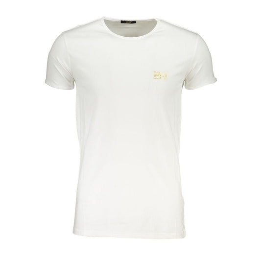 Cavalli Class White Cotton T-Shirt - PANTERA STORES