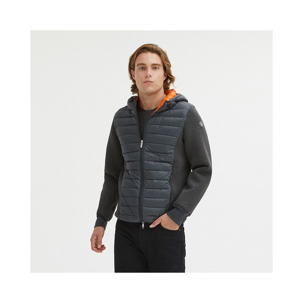 Centogrammi Elegant Grey Goose Down Puffer Jacket