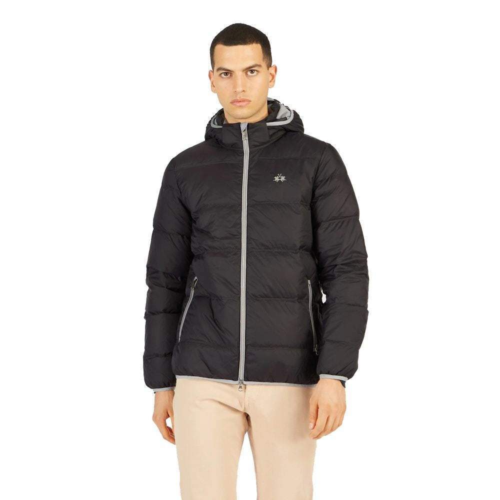 La Martina Black Nylon Men's Jacket