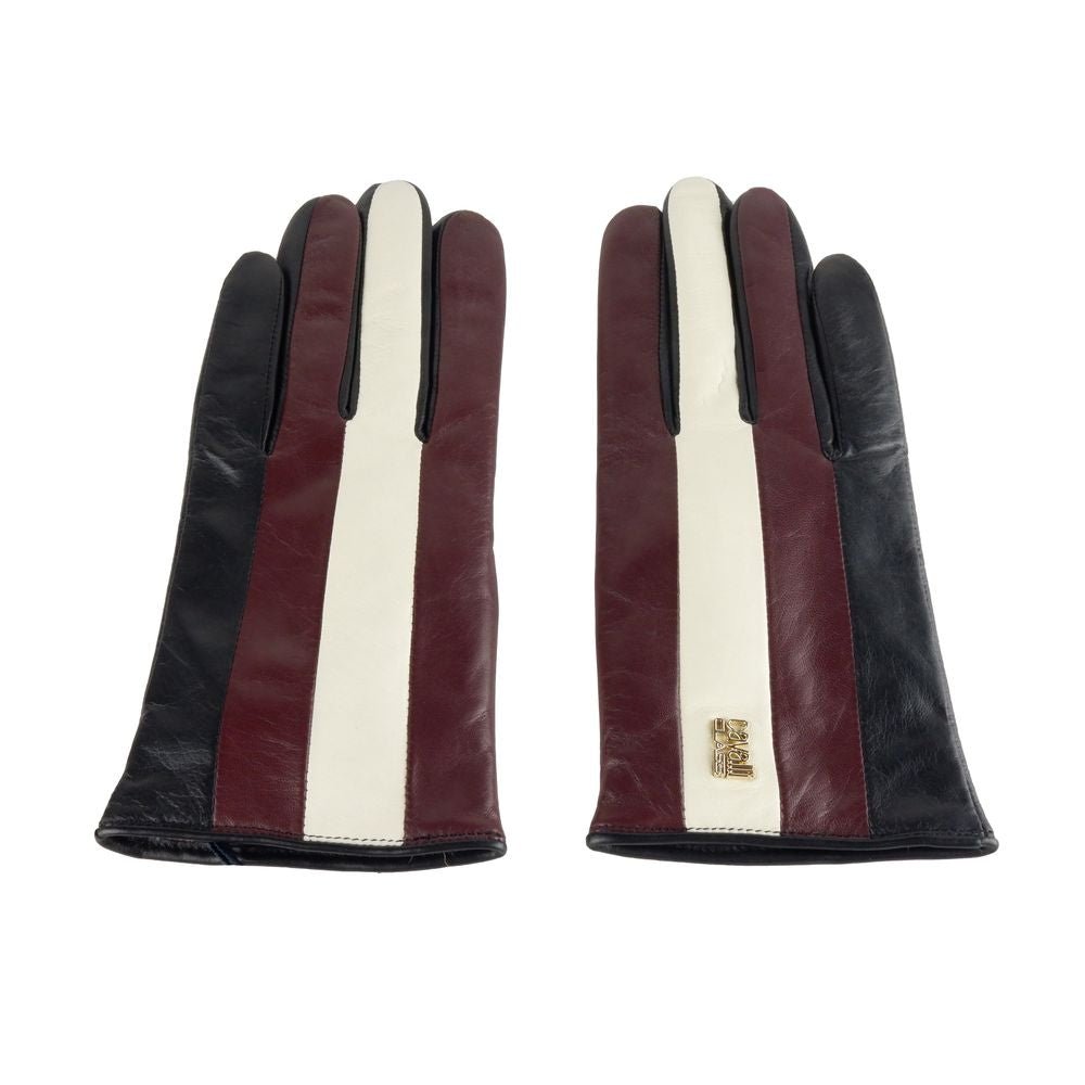 Cavalli Class Elegant Lambskin Leather Gloves