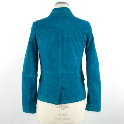 Emilio Romanelli Elegant Green Leather Jacket