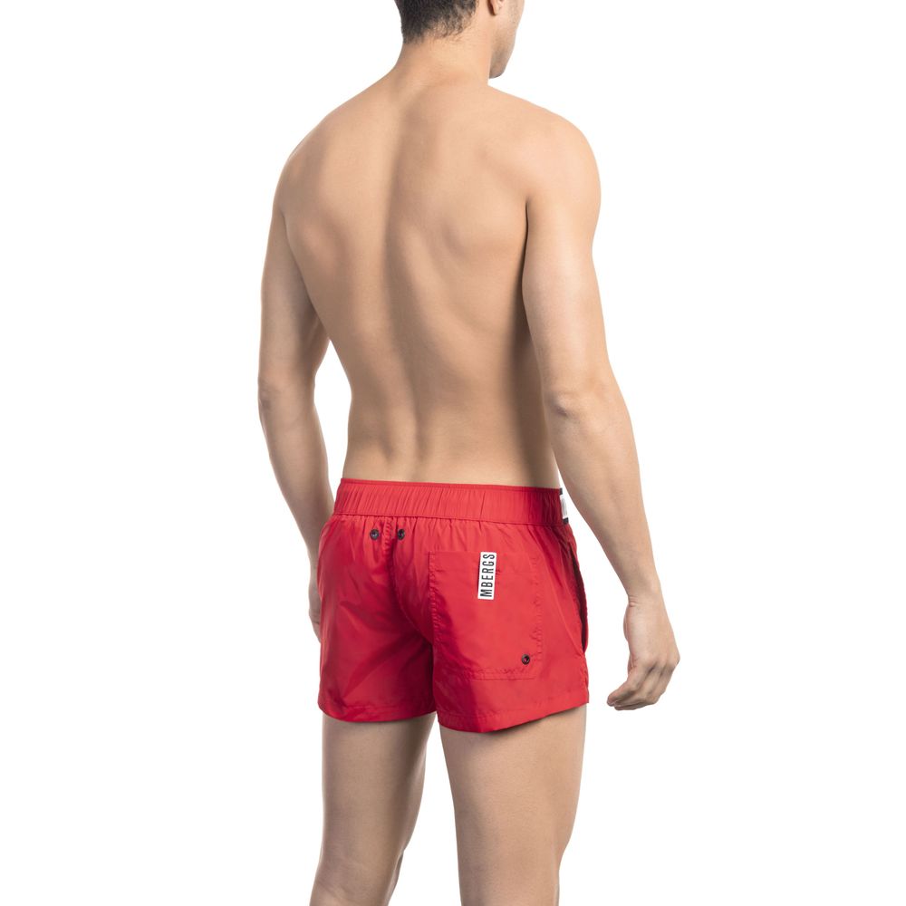 Bikkembergs Red Micro Swim Shorts with Contrast Band