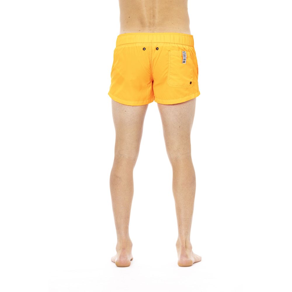 Bikkembergs Elegant Orange Swim Shorts with Branded Band