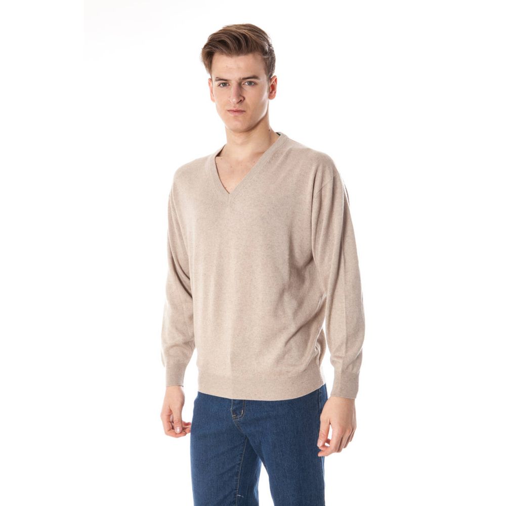 Yuko Beige Silk Sweater