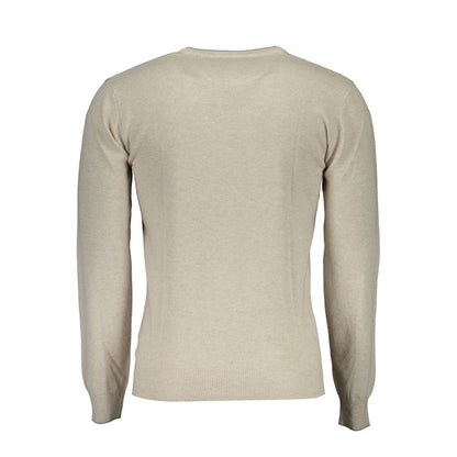 U.S. POLO ASSN. Beige Slim Wool-Cashmere Blend Sweater