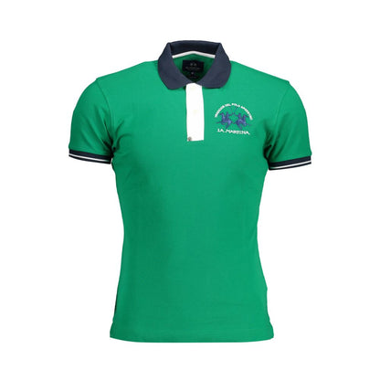 La Martina Slim-Fit Embroidered Polo in Green