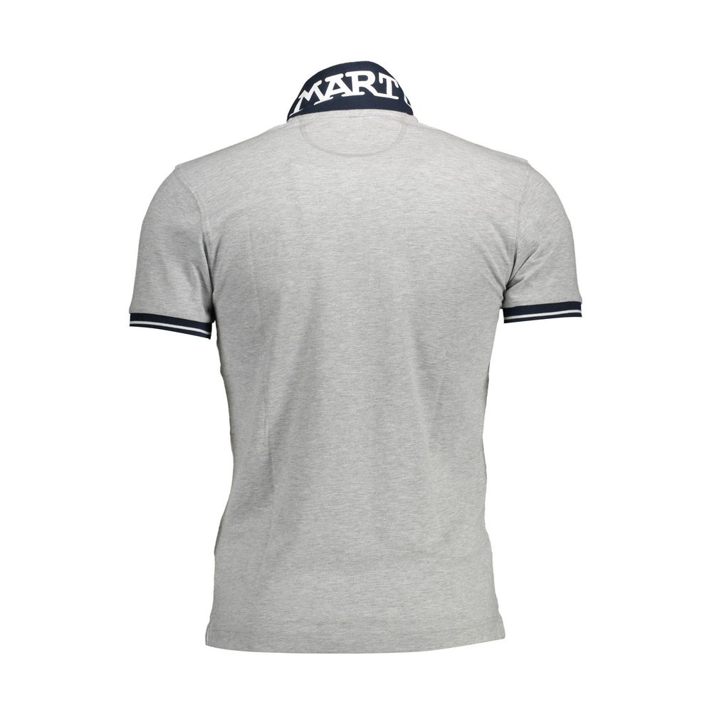 La Martina Slim Fit Embroidered Polo in Gray