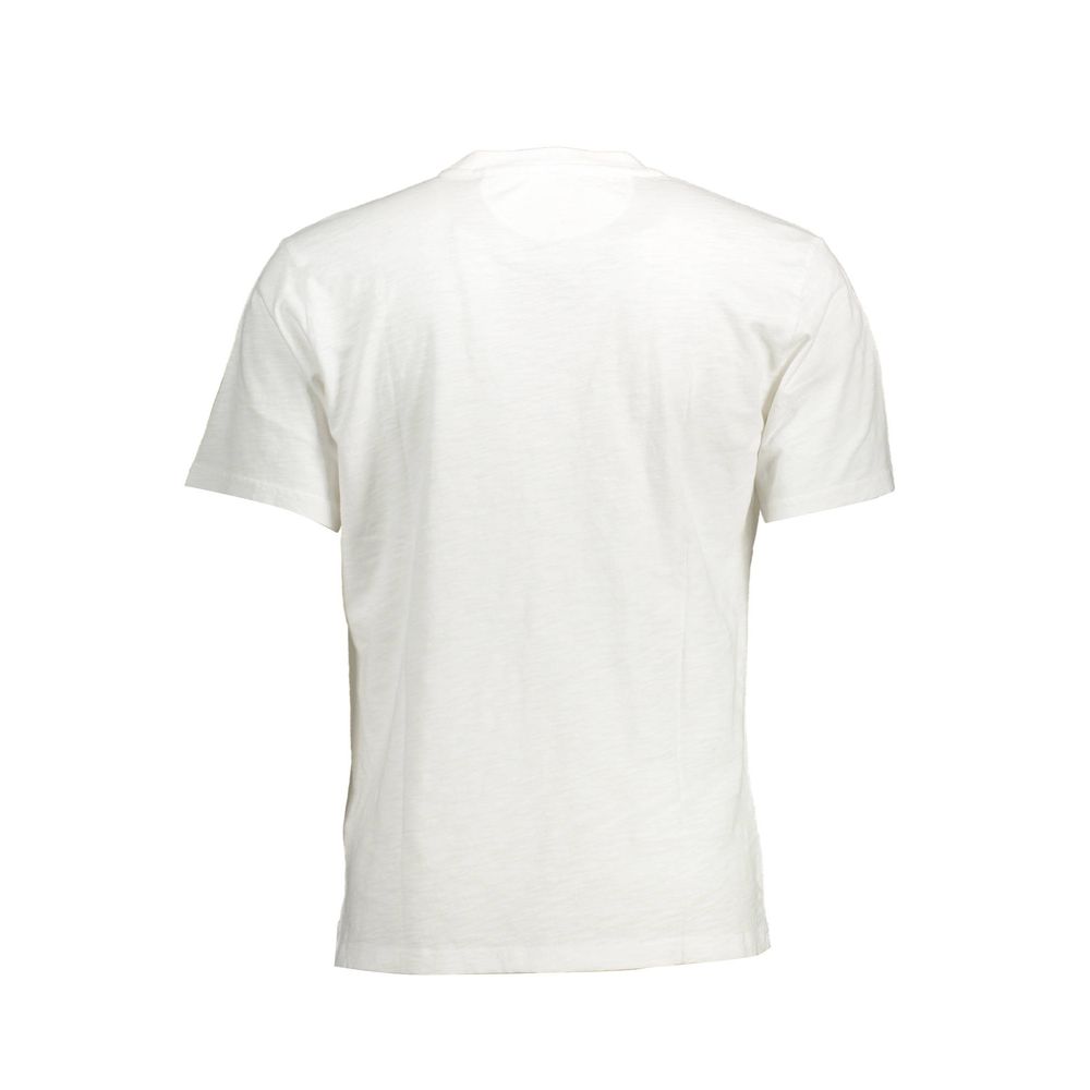 La Martina Elegant White Embroidered Pocket Tee