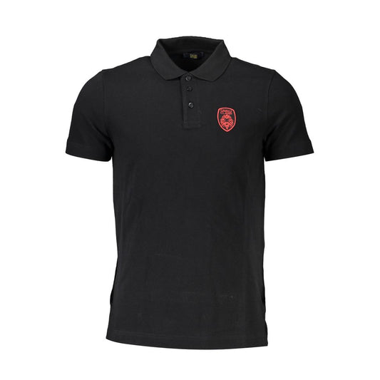 Cavalli Class Elegant Short-Sleeve Polo Shirt in Classic Black