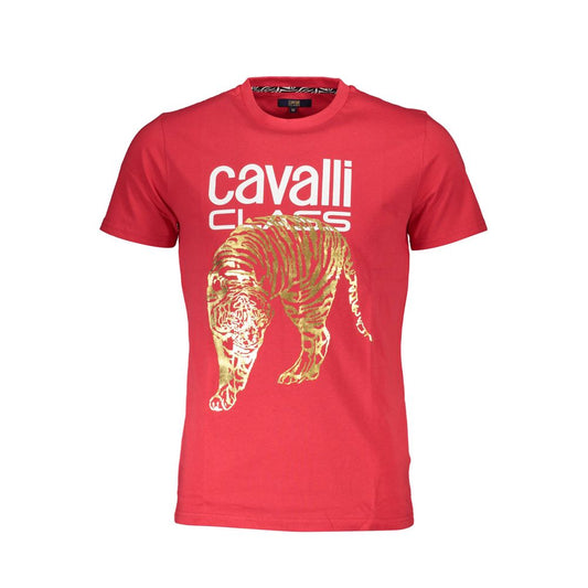 Cavalli Class Red Cotton T-Shirt - PANTERA STORES