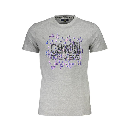 Cavalli Class Gray Cotton T-Shirt - PANTERA STORES