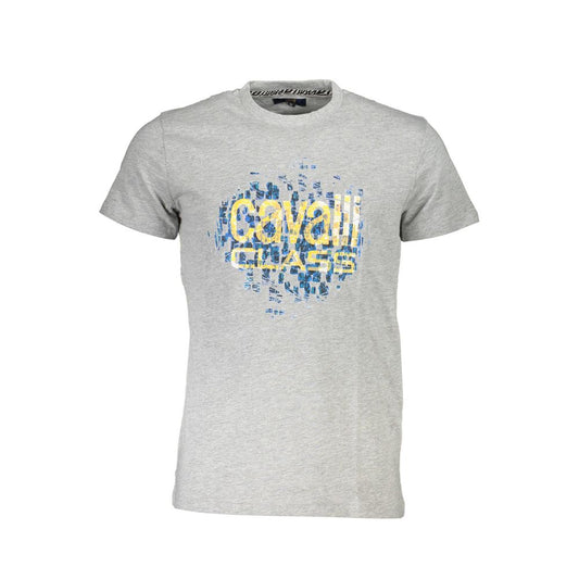 Cavalli Class Gray Cotton T-Shirt - PANTERA STORES