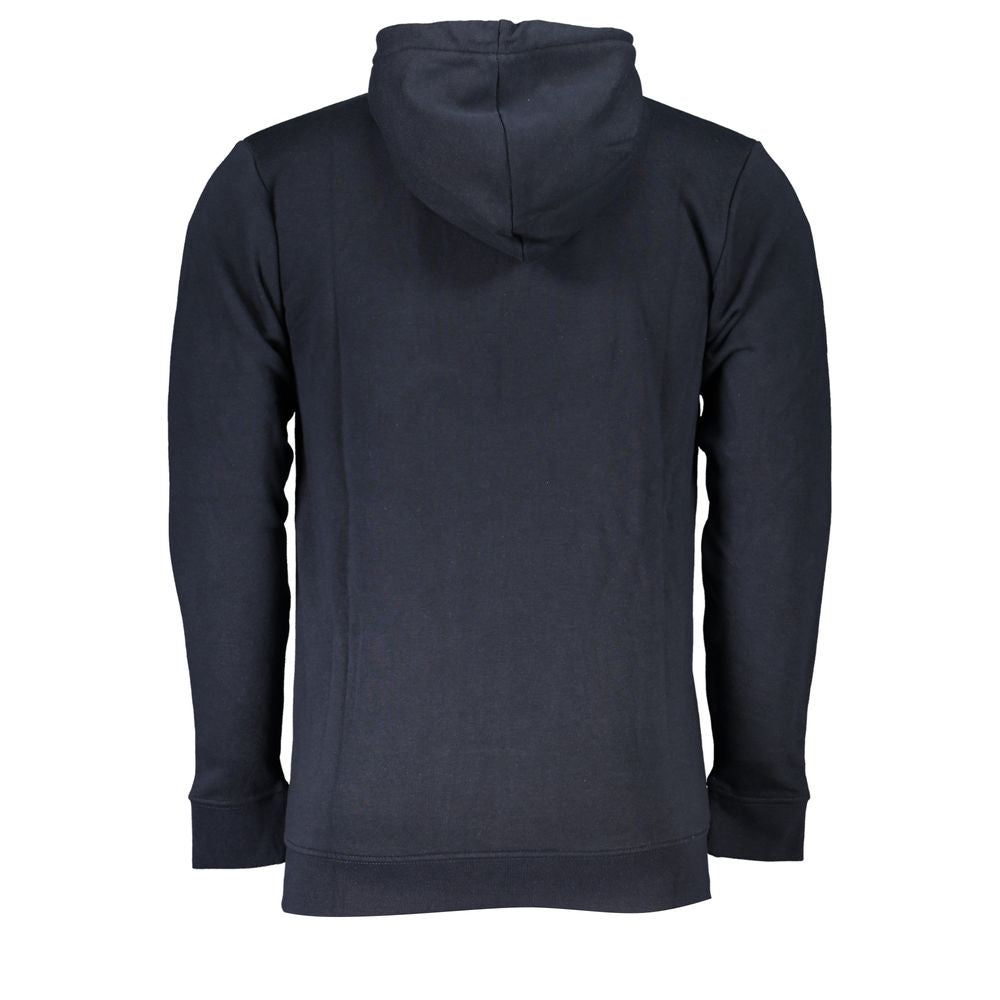 Cavalli Class Elegant Blue Hooded Zip Sweatshirt - PANTERA STORES