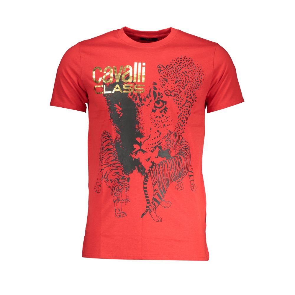 Cavalli Class Red Cotton T-Shirt