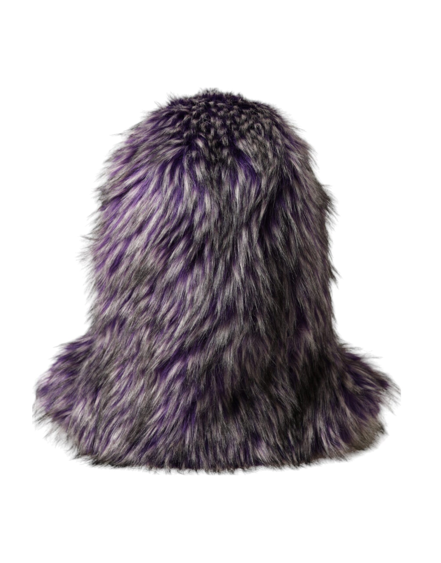 Dolce & Gabbana Purple Faux Fur Whole Head Wrap Hat