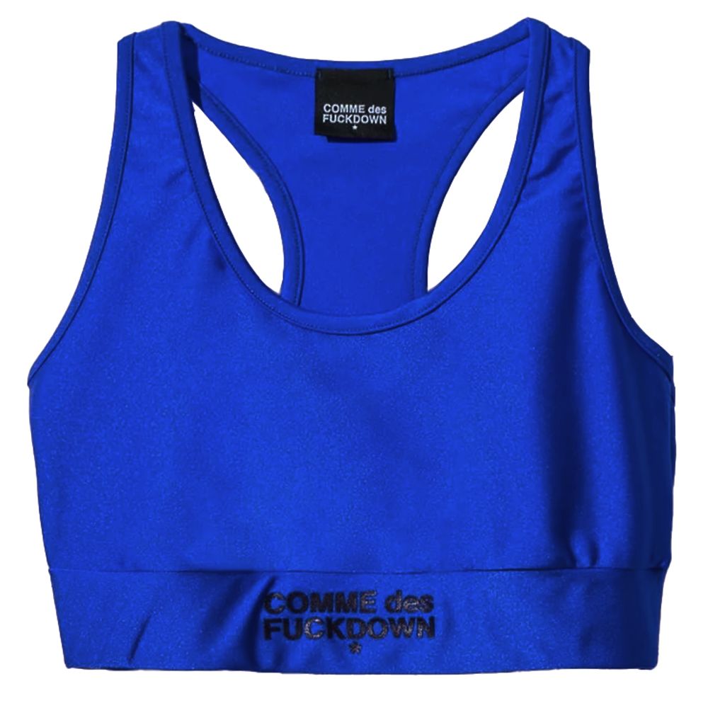 Comme Des Fuckdown Blue Nylon Tops & T-Shirt