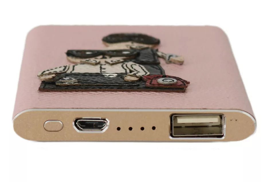 Dolce & Gabbana Chic Pink Leather Power Bank