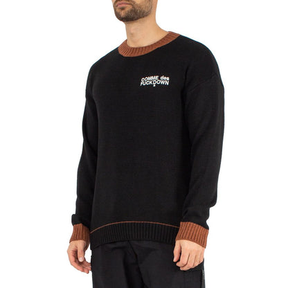 Comme Des Fuckdown Black Acrylic Sweater