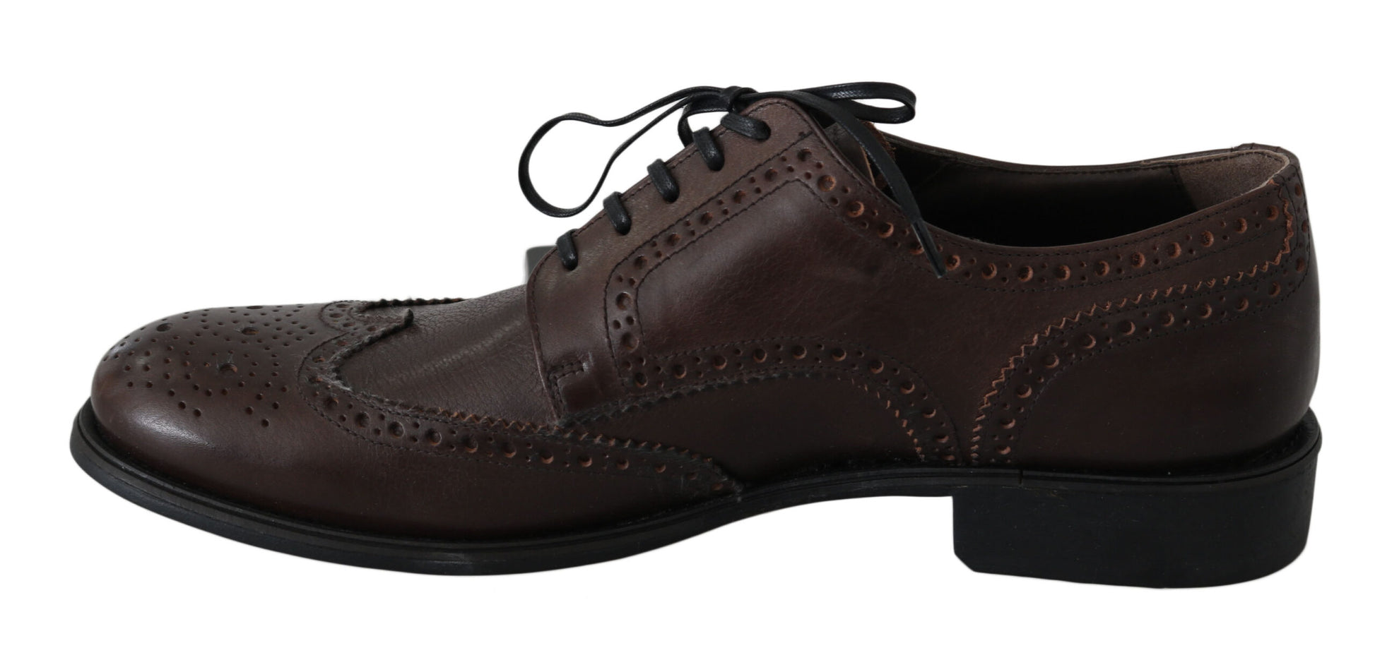 Dolce & Gabbana Elegant Brown Leather Derby Brogues